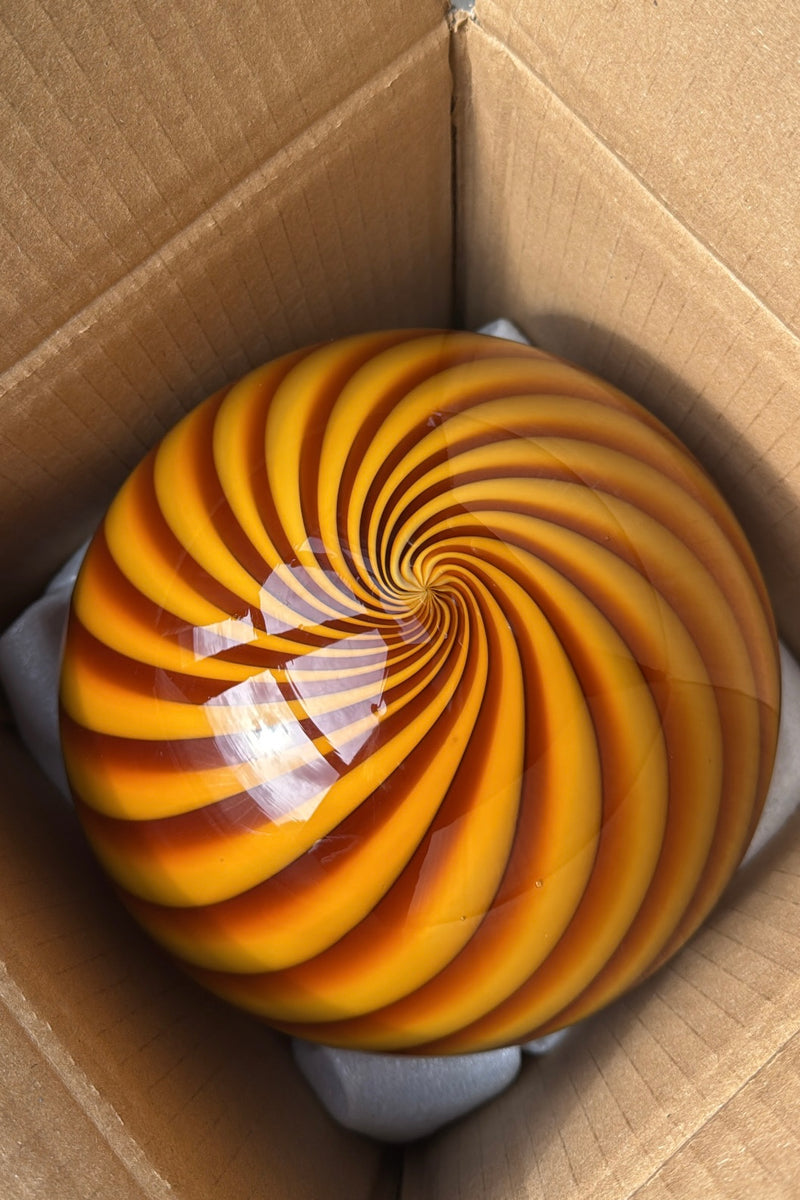 Murano Candy pendel orange rav swirl D:20 cm