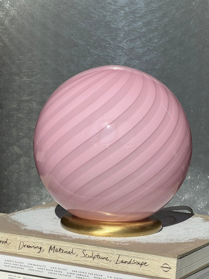 Murano Candy bordslampa bubble gum swirl D:20 cm