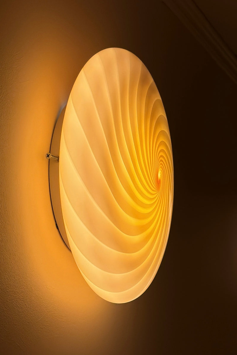 Murano Candy plafond karamell creme swirl D:30 cm