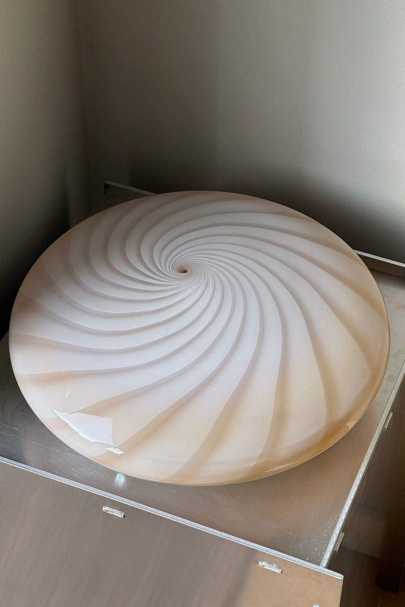 Murano Candy plafond karamell creme swirl D:30 cm