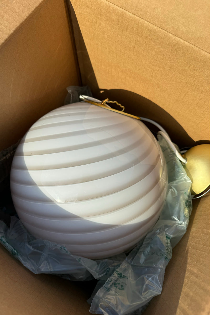 Murano Candy pendel karamell crème swirl D:30 cm