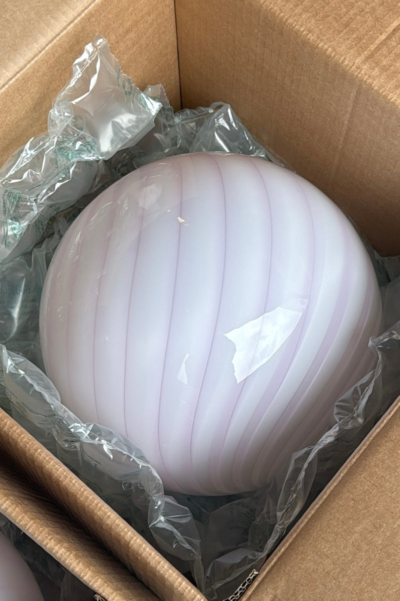 Murano Candy pendel mjuk ljusrosa swirl D:30 cm