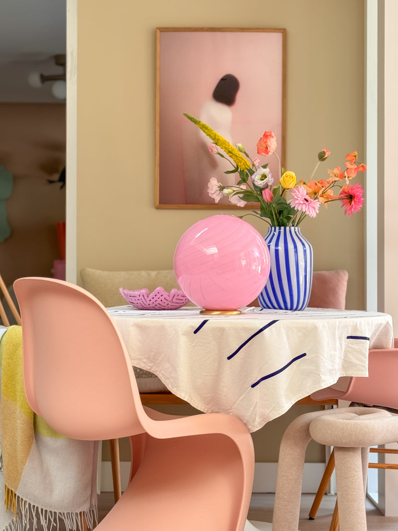 Murano Candy bordslampa bubble gum swirl D:30 cm