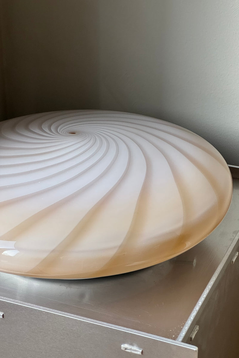 Murano Candy plafond karamell creme swirl D:30 cm