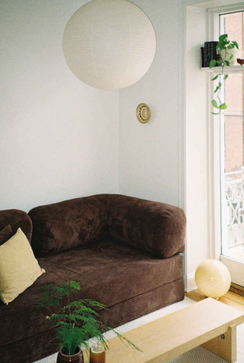 Murano Candy bordslampa gul swirl D:30 cm