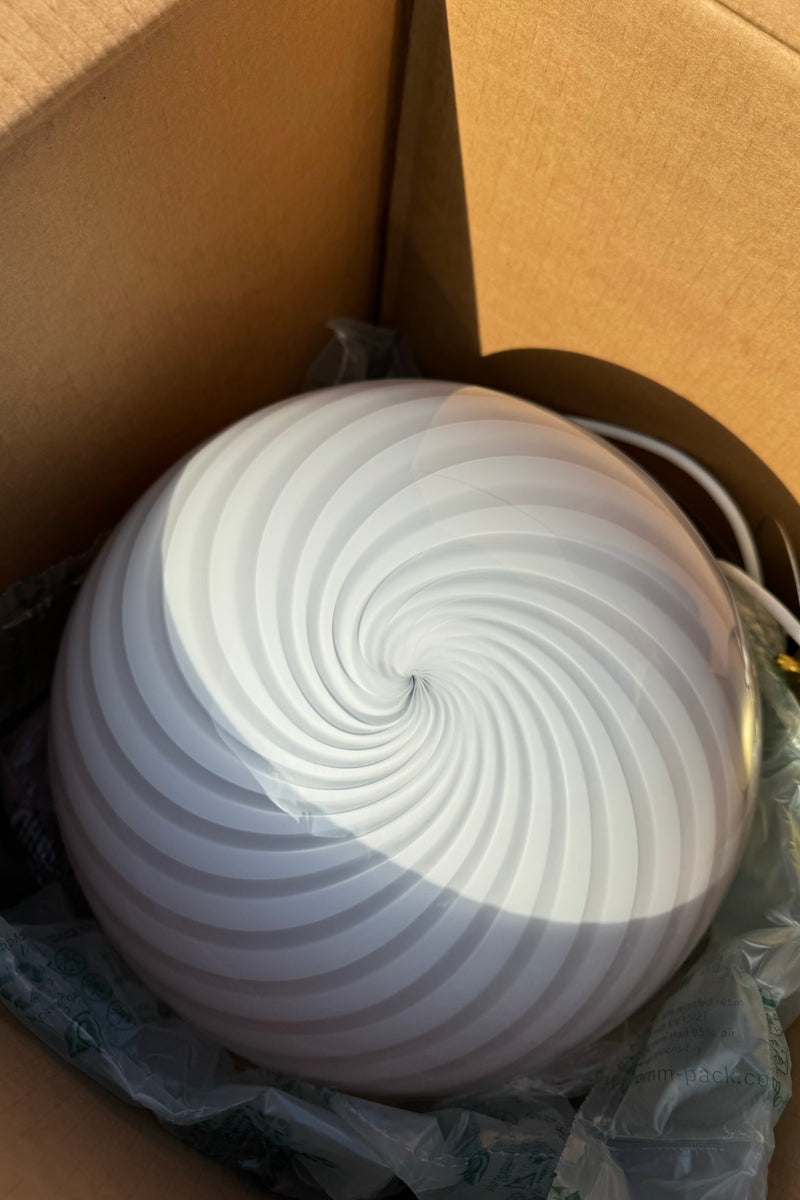 Murano Candy pendel karamell crème swirl D:30 cm