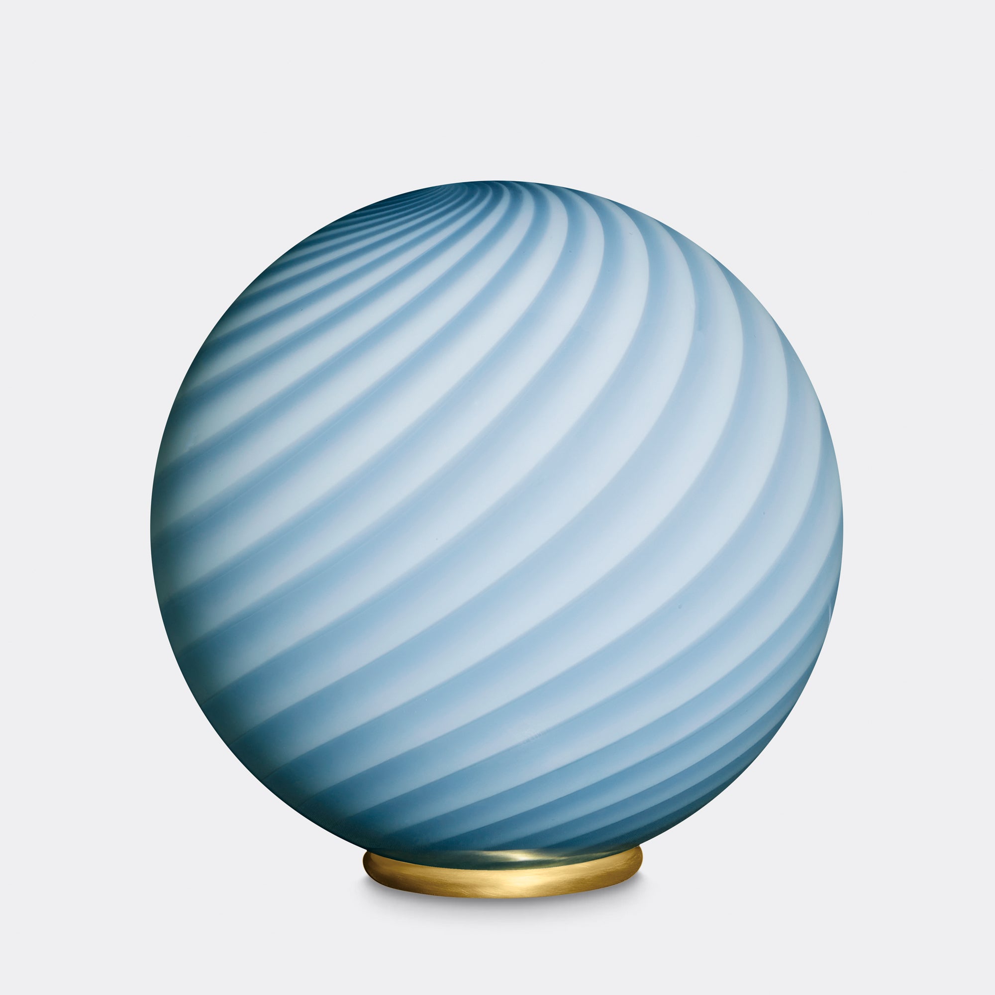 Murano Candy golvlampa blå swirl D:40 cm