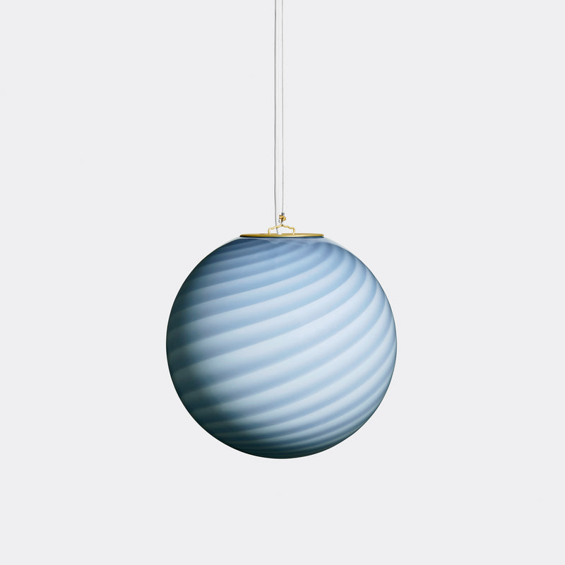 Murano Candy pendel blauw swirl D:30 cm