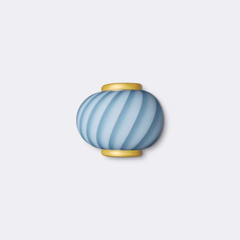 Murano Candy wall lamp blue swirl 21x15cm