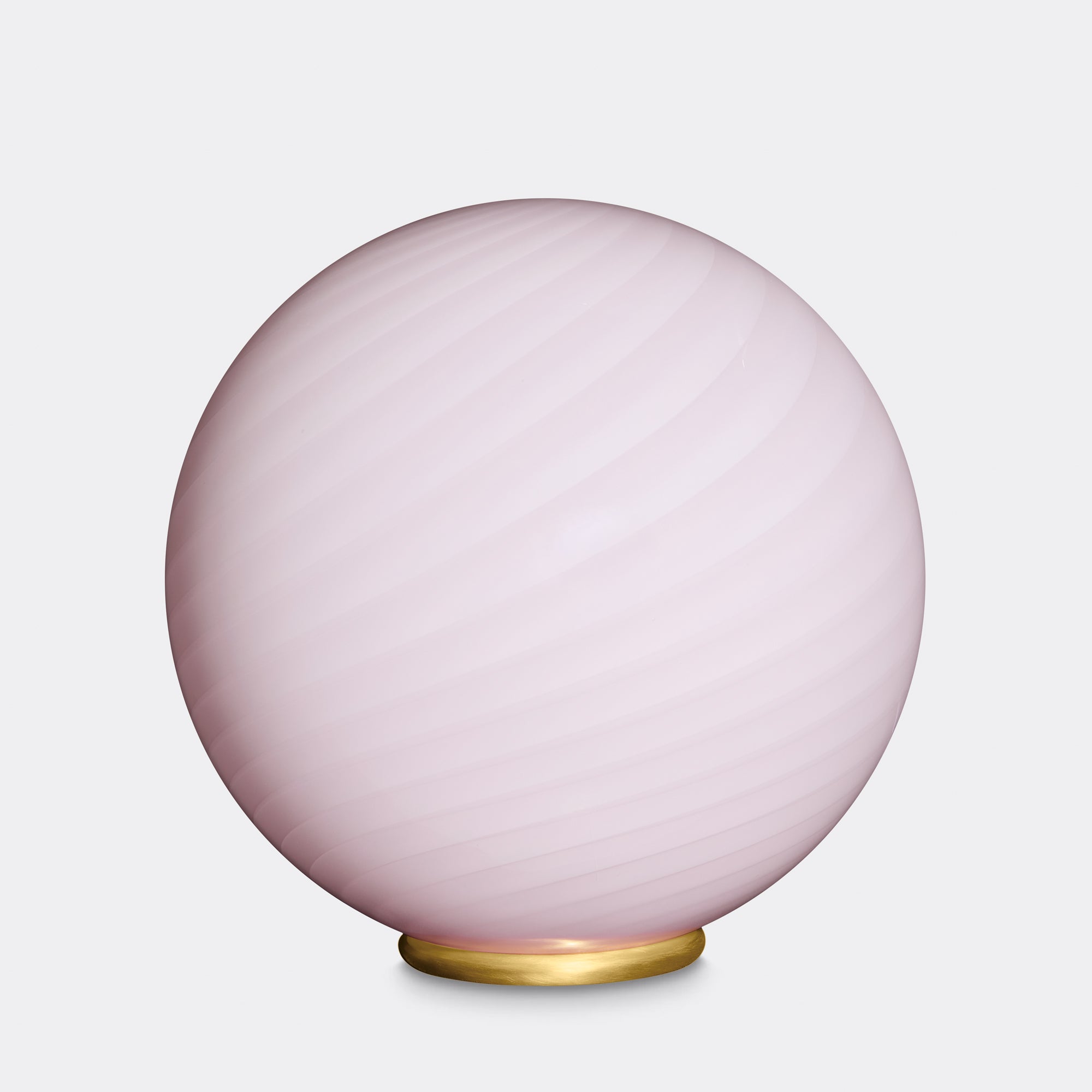 Murano Candy golvlampa mjuk ljusrosa swirl D:40 cm