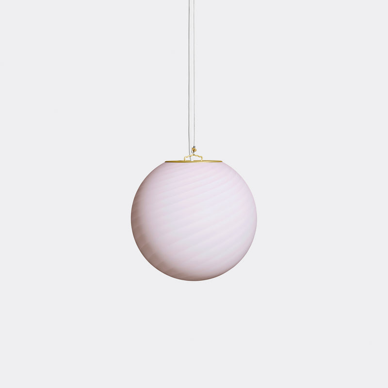 Murano Candy pendant soft pink swirl D:20 cm