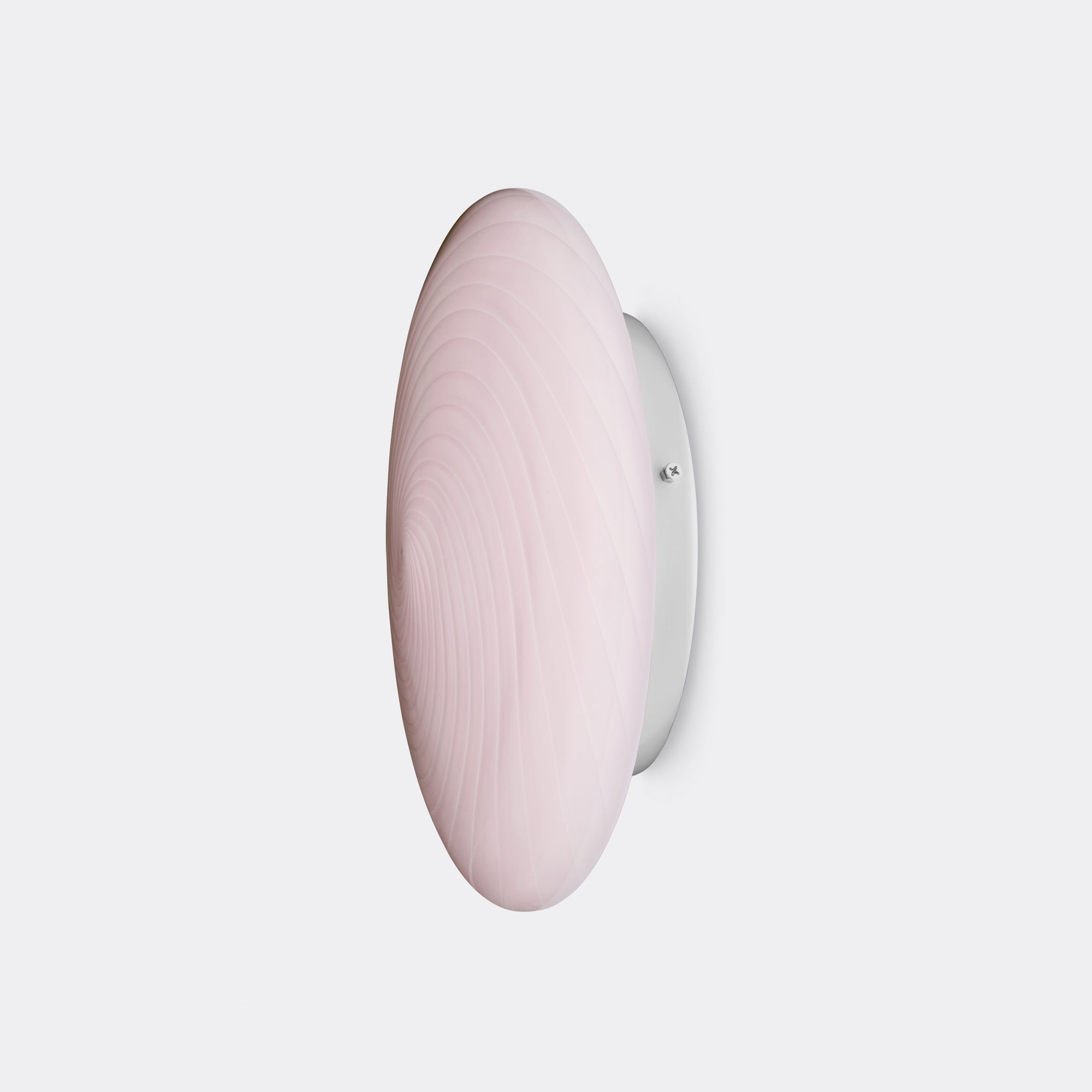 Murano Candy plafond mjuk ljusrosa swirl D:30 cm