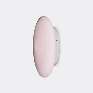 Murano Candy plafond mjuk ljusrosa swirl D:30 cm