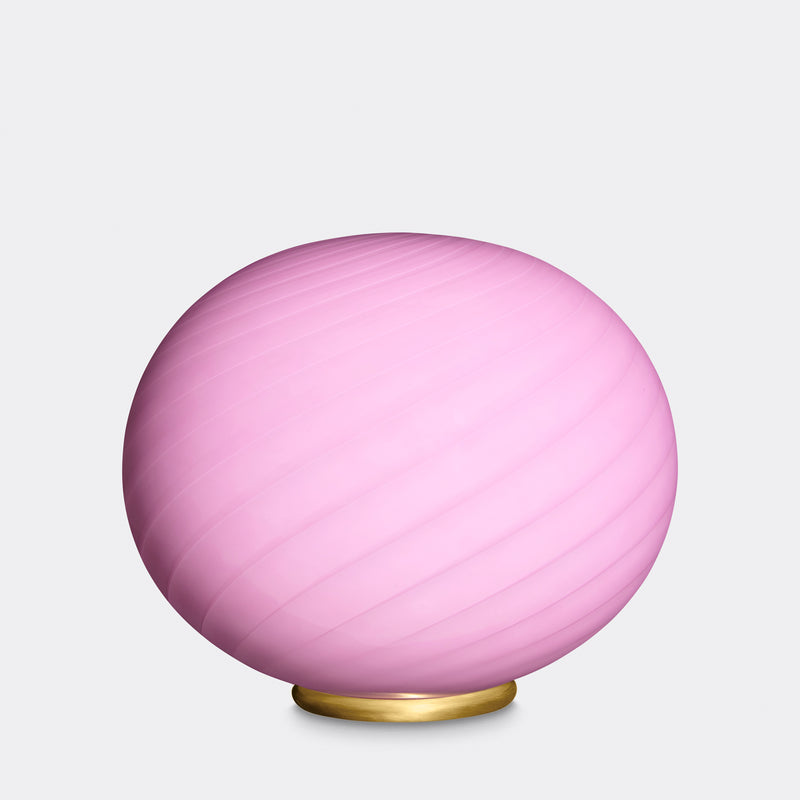Murano Candy oval floor Lamp bubble gum Swirl D:40 cm