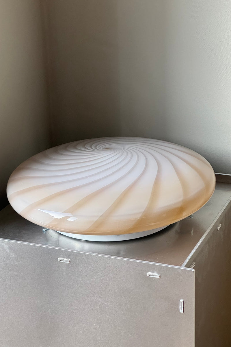 Murano Candy plafond karamell creme swirl D:30 cm