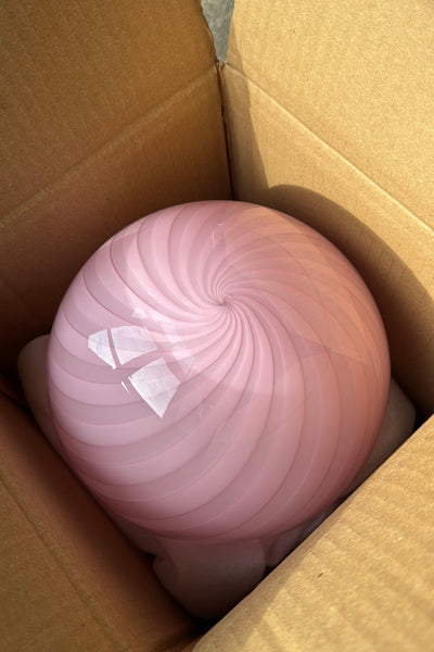 Murano Candy pendel bubble gum ljusrosa D:20 cm
