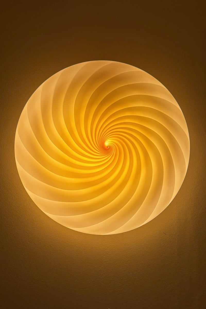 Murano Candy plafond karamell creme swirl D:30 cm