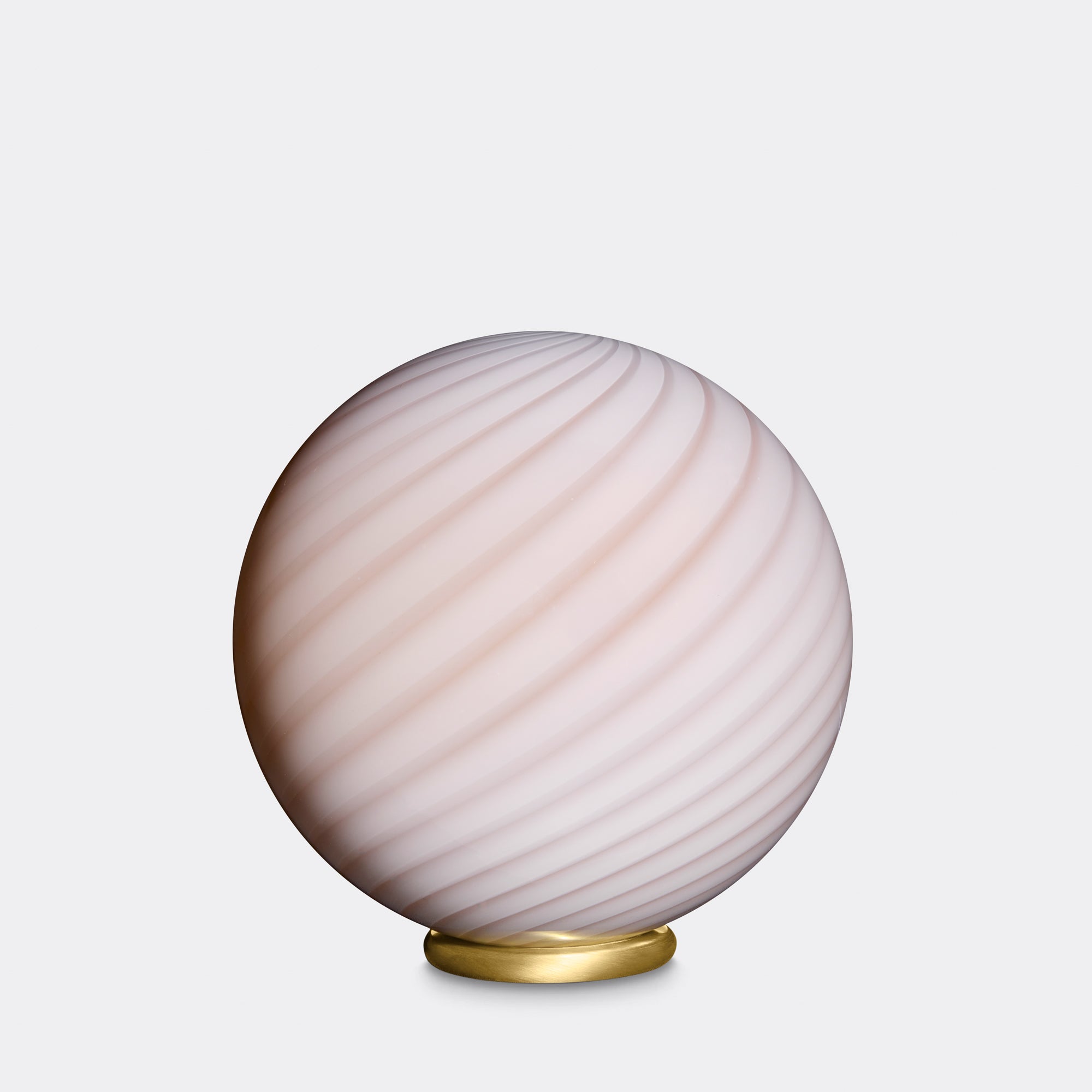 Murano Candy bordslampa crème karamell swirl D:30 cm