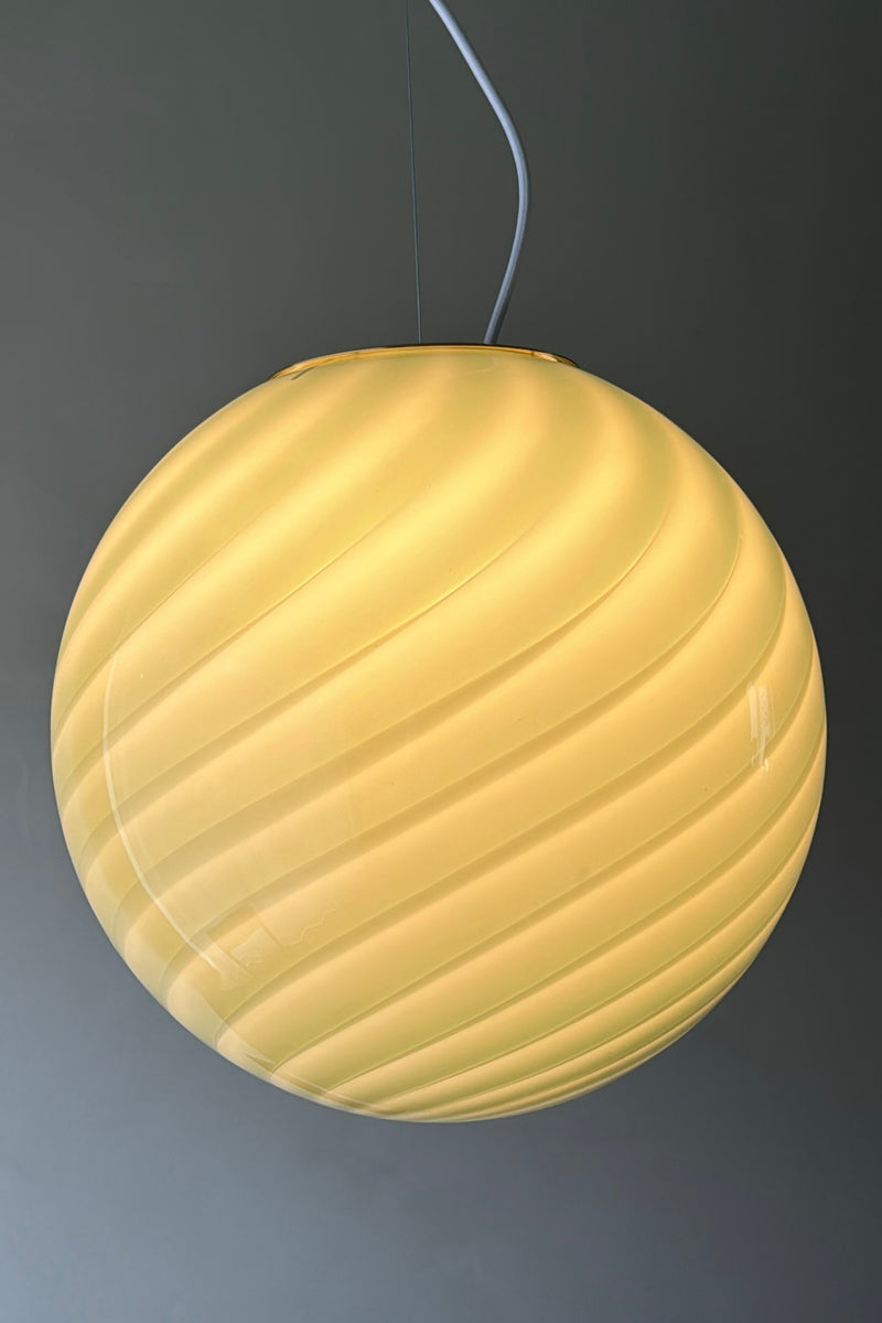 Murano Candy pendel petroleumgrön swirl D:30 cm