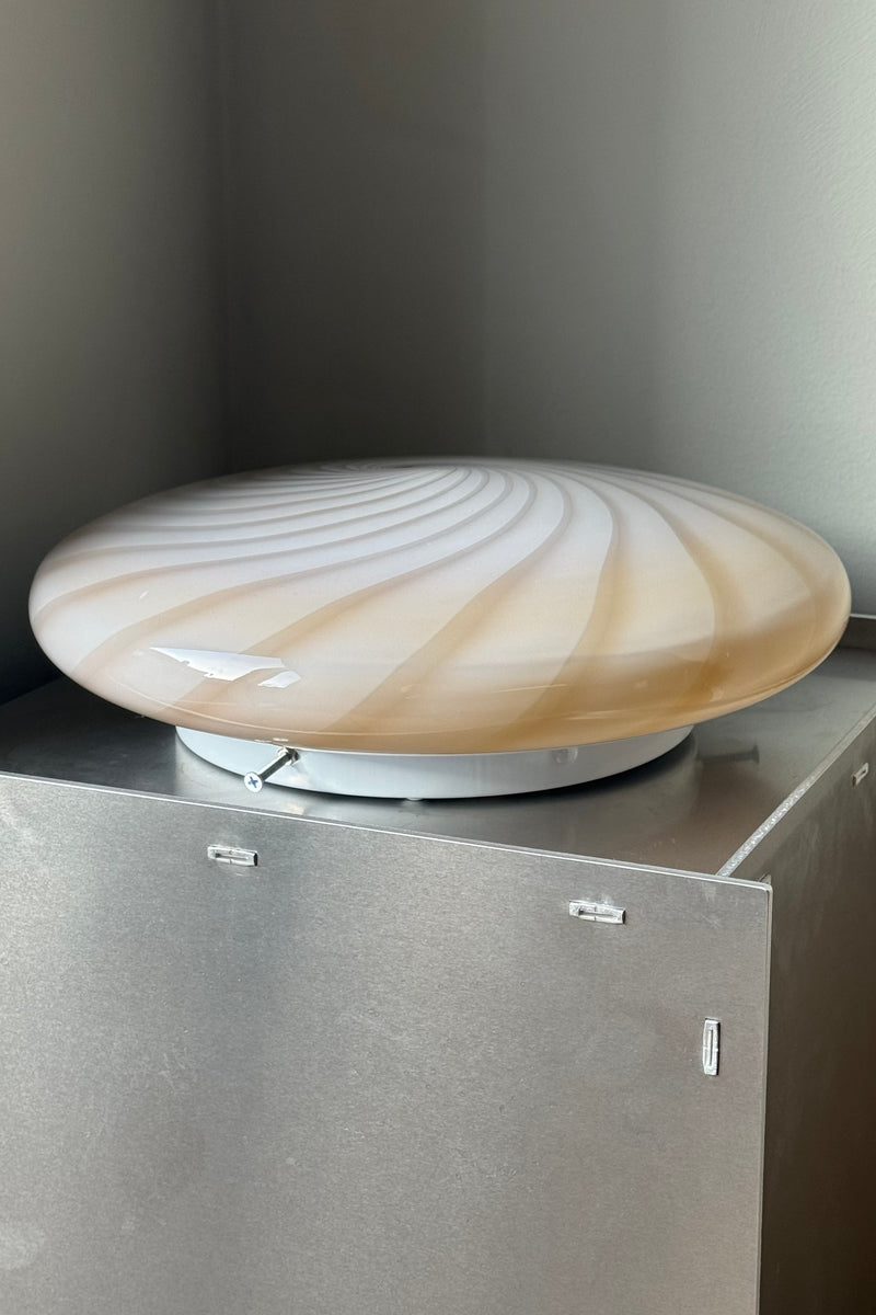Murano Candy plafond karamell creme swirl D:30 cm