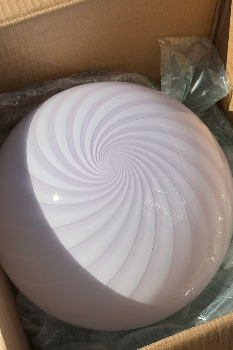 Murano Candy pendel mjuk ljusrosa swirl D:30 cm