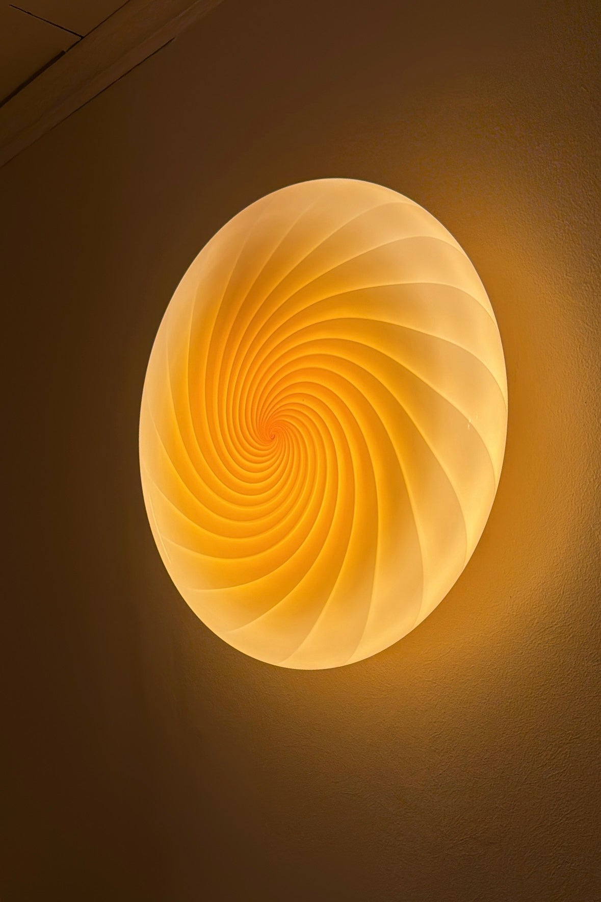 Murano Candy plafond karamell creme swirl D:30 cm