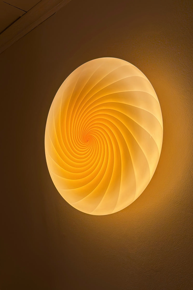 Murano Candy plafond karamell creme swirl D:30 cm