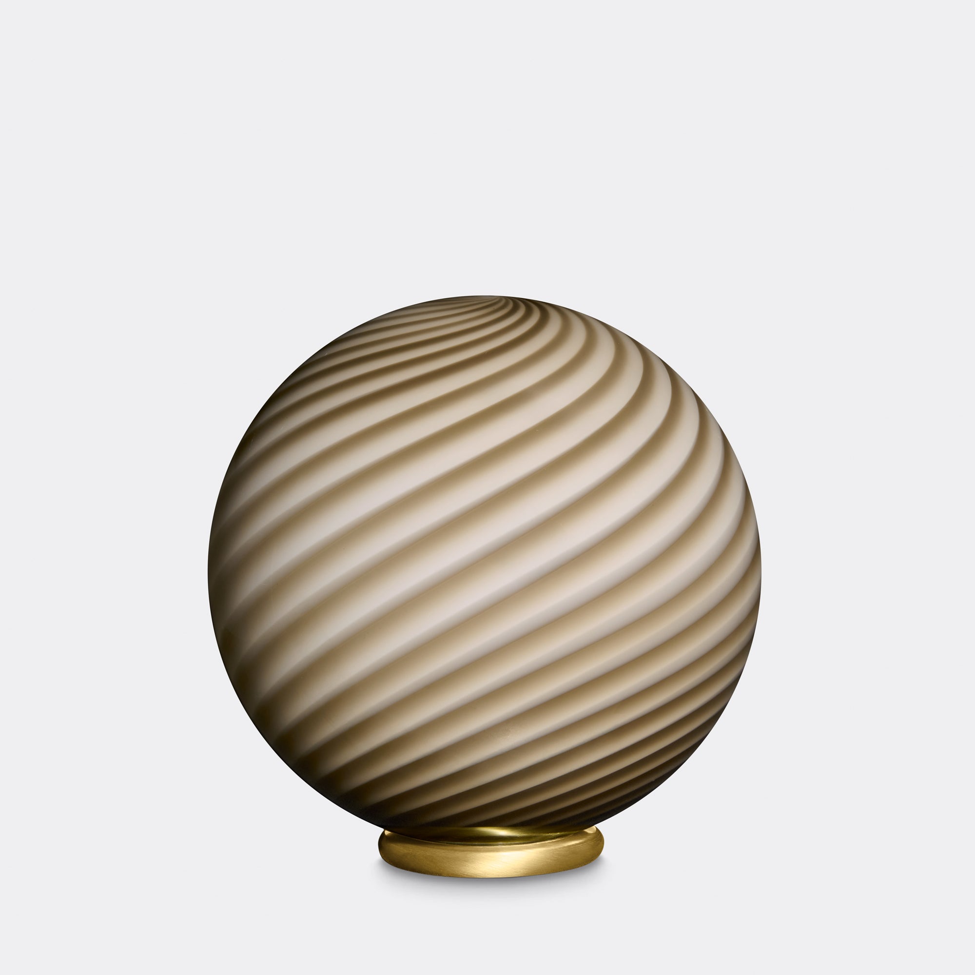 Murano Candy bordslampa grå brun swirl D:30 cm