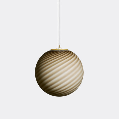 Murano Candy pendel grå brun swirl  D:30 cm