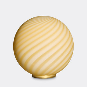 Murano Candy golvlampa gul swirl D:40 cm