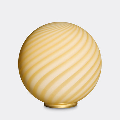 Murano Candy gulvlampe gul swirl D:40 cm