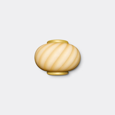 Murano Candy wall lamp yellow swirl 21x15cm