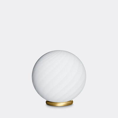 Murano Candy bordlampe hvit swirl D:20 cm