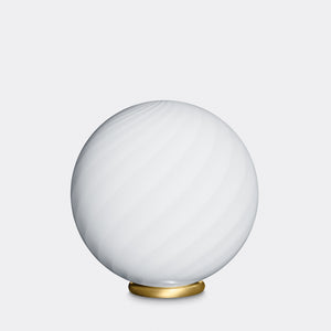 Murano Candy bordslampa vit swirl D:30 cm