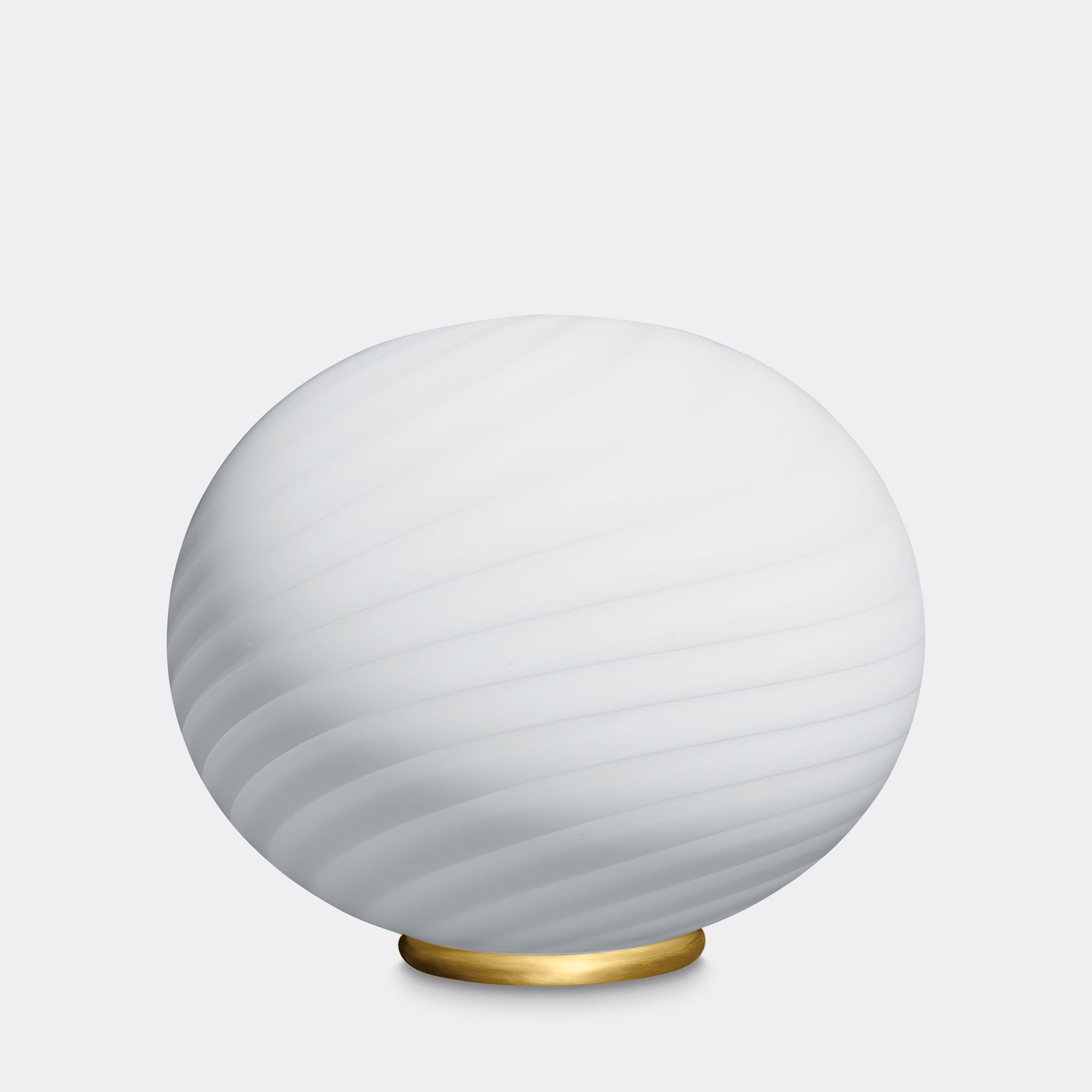 Murano Candy oval golvlampa vit swirl D:40 cm