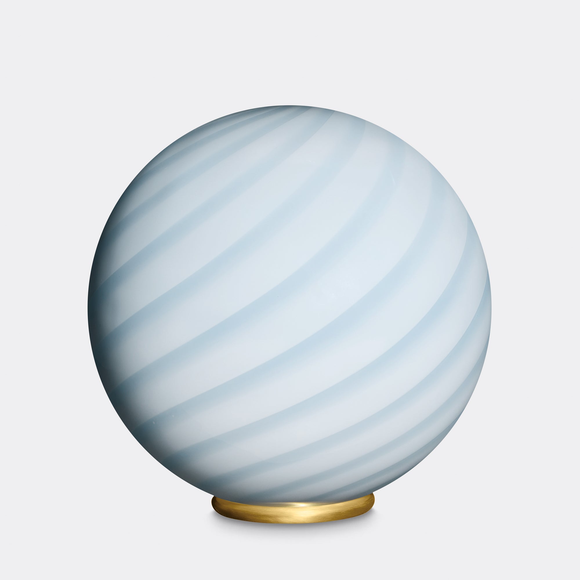 Murano Candy golvlampa ljusblå swirl D:40 cm