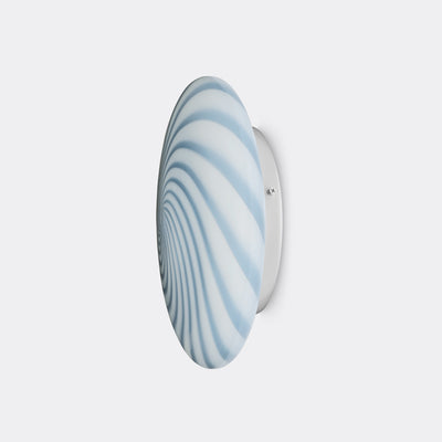 Murano Candy plafond lichtblauw swirl D:30 cm