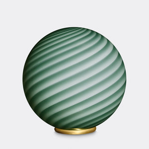 Murano Candy floor lamp petroleum green swirl D:40 cm