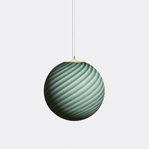 Murano Candy pendel petroleumgrön swirl D:30 cm