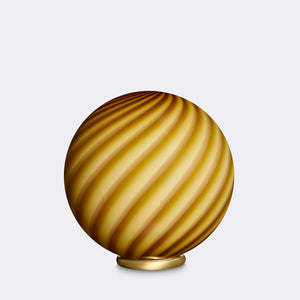 Murano Candy bordlampa ravorange swirl D:30 cm