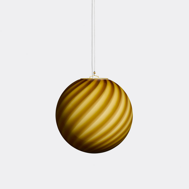 Murano Candy pendel orange rav swirl D:30 cm