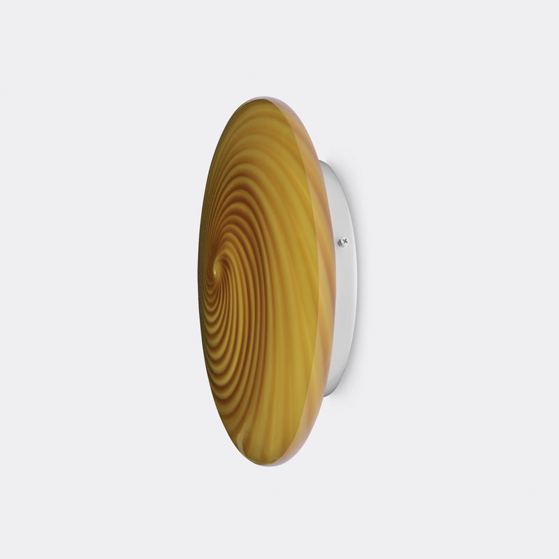 Murano Candy plafond rav orange swirl D:30 cm