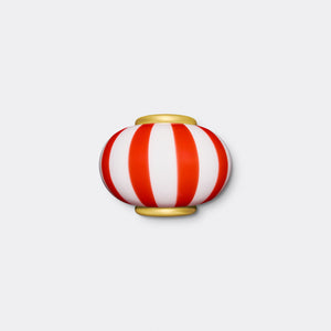 Murano Candy wall lamp red stripes 21x15cm
