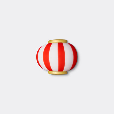 Murano Candy wandlamp rode strepen 21x15cm