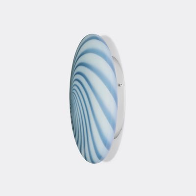 Murano Candy plafond blauw swirl D:30 cm