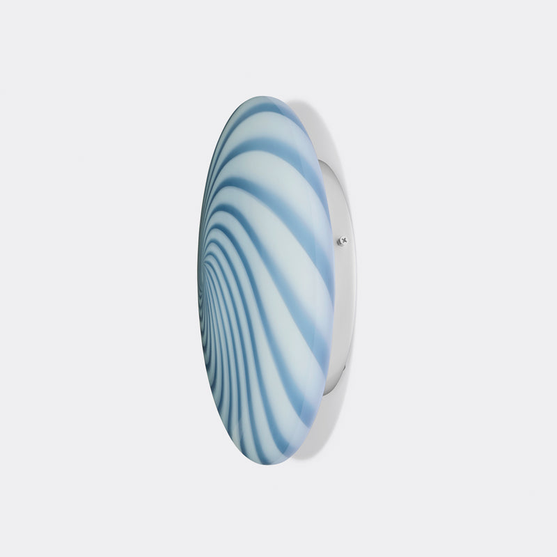 Murano Candy flush mount blue swirl D: 30 cm