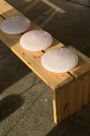 Murano Candy ceiling light soft pink swirl D:30 cm