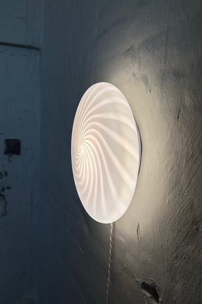 Murano Candy plafond mjuk ljusrosa swirl D:30 cm