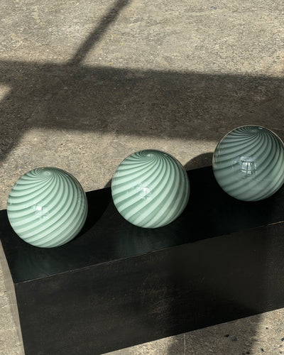 Murano Candy pendant petrol green swirl D:20 cm