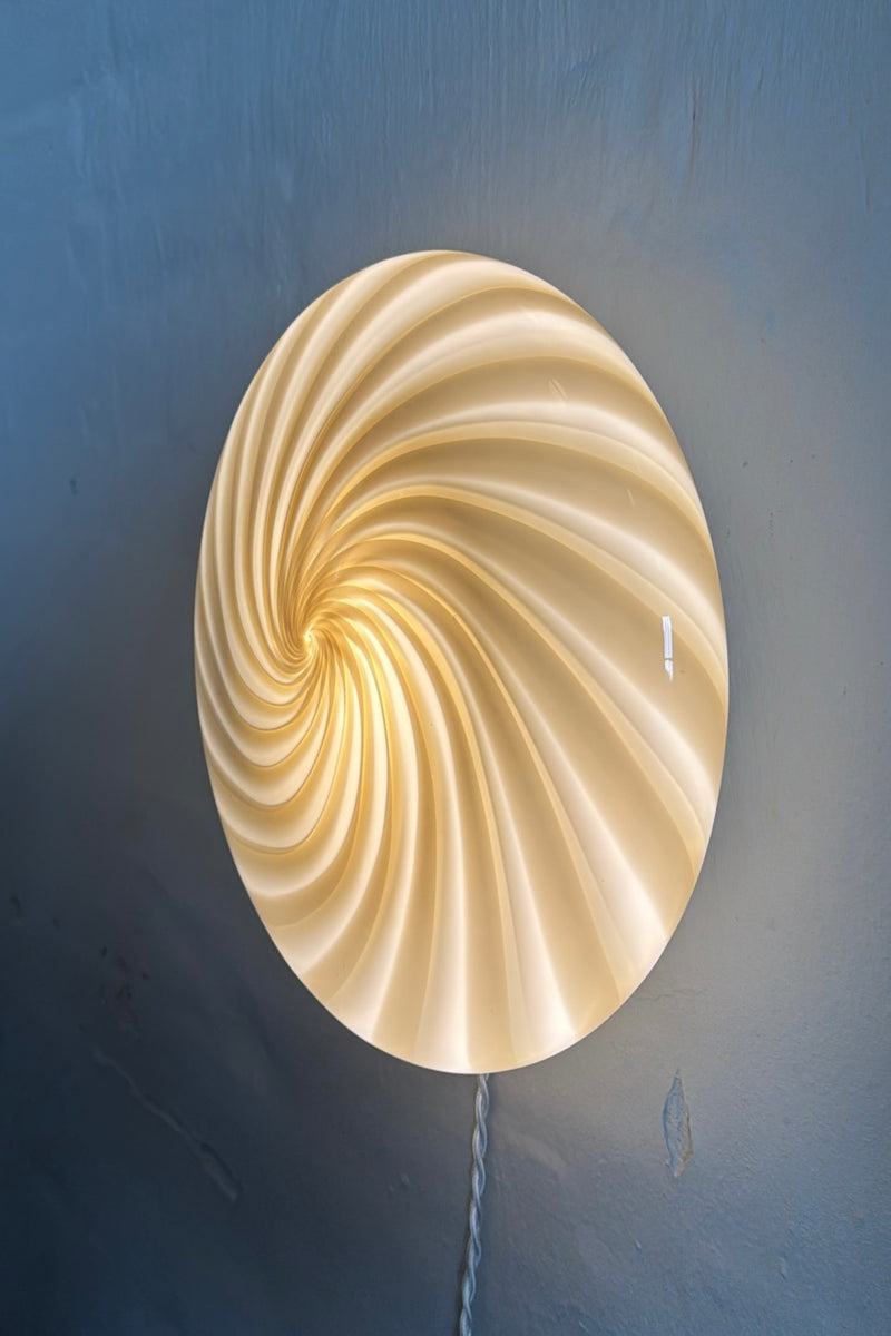 Murano Candy plafond grå brun swirl D:30 cm